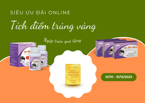 Tích điểm trúng quà: Mua Kim Thần Khang - Rinh vàng 9999